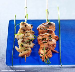 Brochettes de poisson à la japonaise